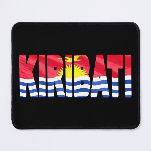 Item preview, KIRIBATI - Flag Flying in Wind cut to Letters Souvenir Sticker Shirt designed and sold by Adam Gormley.