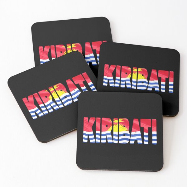 Item preview, KIRIBATI - Flag Flying in Wind cut to Letters Souvenir Sticker Shirt designed and sold by Adam Gormley.