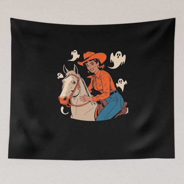 Item preview, Retro Cowboy Ghost Fall Halloween Cowgirl Ghosts designed and sold by imsamaharem.