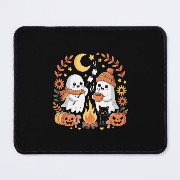 Item preview, Retro Cozy Camping Halloween Cute Boo Ghost Fall Campfire designed and sold by imsamaharem.