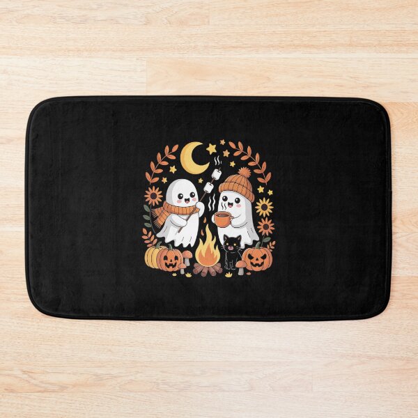 Item preview, Retro Cozy Camping Halloween Cute Boo Ghost Fall Campfire designed and sold by imsamaharem.