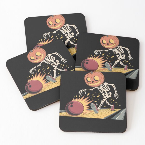 Item preview, Pumpkin Head Skeleton Bowling Halloween Spooky Sports designed and sold by tkhrbika.