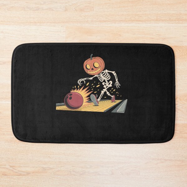 Item preview, Pumpkin Head Skeleton Bowling Halloween Spooky Sports designed and sold by tkhrbika.