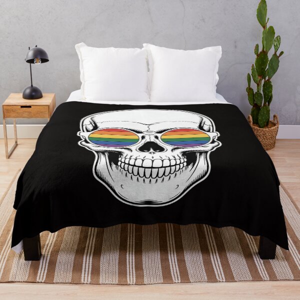Item preview, Gay Pride LGBT Skull with Rainbow Sunglasses designed and sold by czechascheledu.