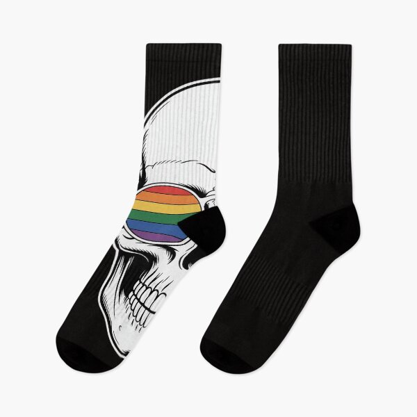 Item preview, Gay Pride LGBT Skull with Rainbow Sunglasses designed and sold by czechascheledu.