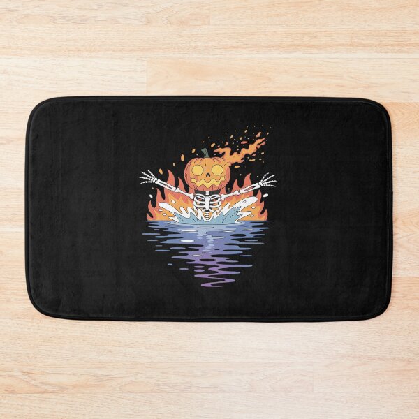 Item preview, Pumpkin Head Skeleton Swimming Halloween Spooky Sports 3 designed and sold by tkhrbika.