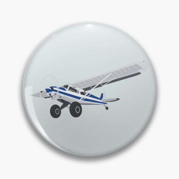 Item preview, big tire stol tailwheel airplane blue and white designed and sold by PilotandPlane.