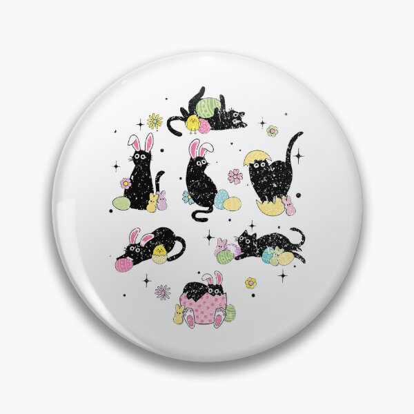 Item preview, Black Cat and Bunny Funny Easter Egg Hunt Art designed and sold by KevinorNorris.