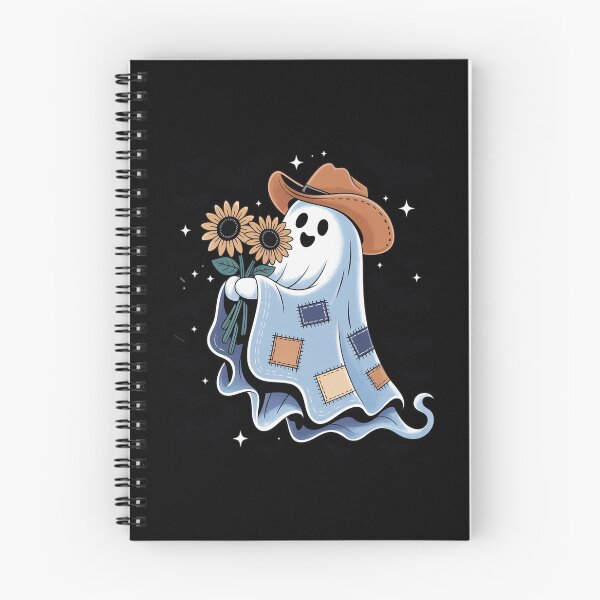 Item preview, Retro Halloween Blue Denim Cowgirl Ghost Howdy Western designed and sold by countntenov.