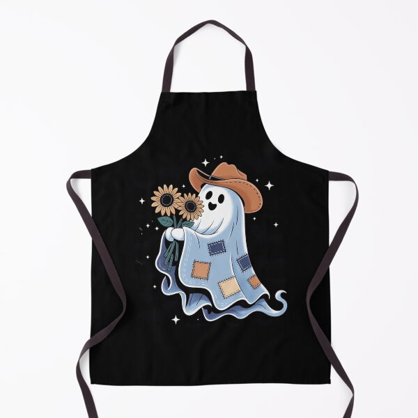 Item preview, Retro Halloween Blue Denim Cowgirl Ghost Howdy Western designed and sold by countntenov.