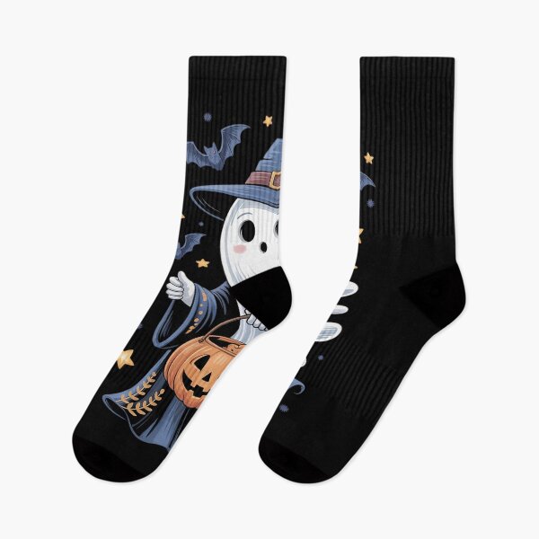 Item preview, Retro Halloween Blue Denim Ghost Floral Patchwork Black Cat designed and sold by countntenov.