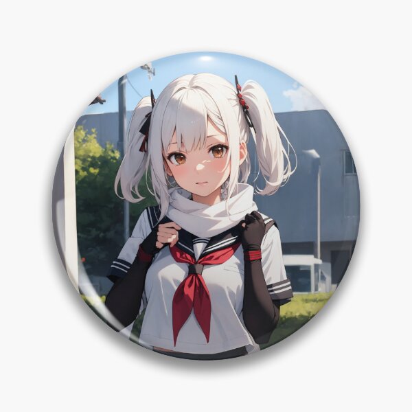 Item preview, Sendai KanColle - White Hair Ninja Schoolgirl Anime Twintails Art designed and sold by iloveanimechibi.