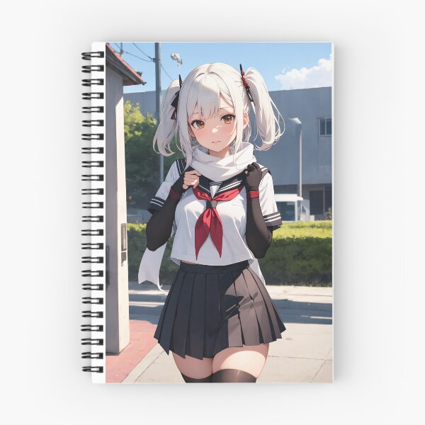 Item preview, Sendai KanColle - White Hair Ninja Schoolgirl Anime Twintails Art designed and sold by iloveanimechibi.