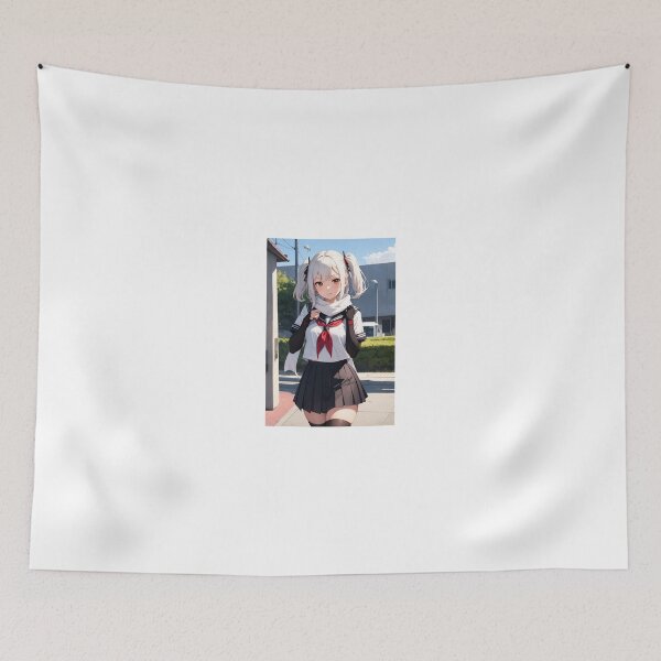 Item preview, Sendai KanColle - White Hair Ninja Schoolgirl Anime Twintails Art designed and sold by iloveanimechibi.