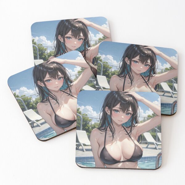 Item preview, swimming pool bikini waifu designed and sold by waifu-archive.