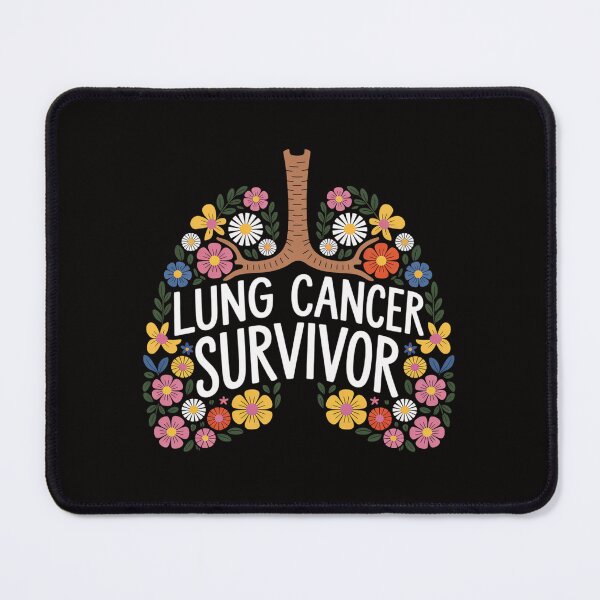 Item preview, White Ribbon Floral Lungs Lung Cancer Survivor Awareness designed and sold by czechascheledu.