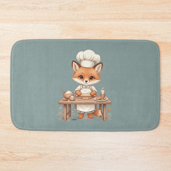 Item preview, Adorable Fox Pastry Chef Kneads Watercolor Cookies. designed and sold by DakotaPoppin.