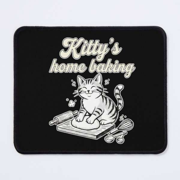 Item preview, Retro Kitty Home Baking Cute Cat Bakery Design designed and sold by ArcanePrintsxo.