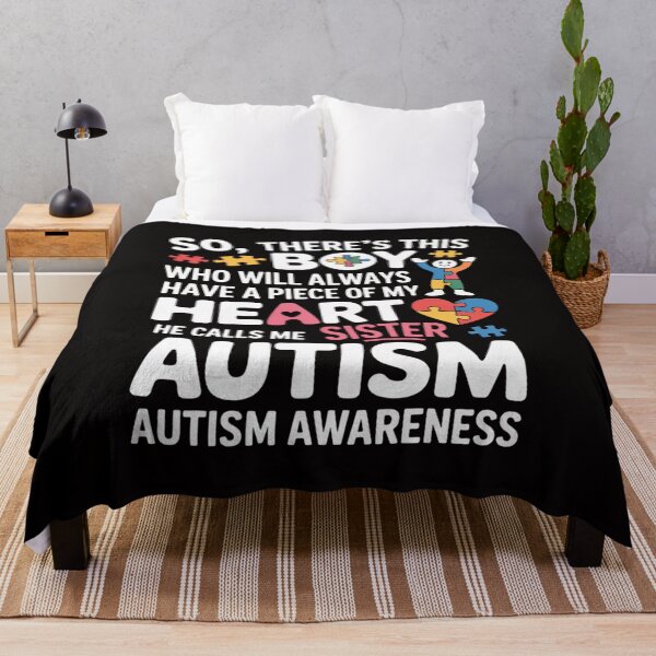 Item preview, There's This Boy He Calls Me Sister Autism Awareness designed and sold by czechascheledu.