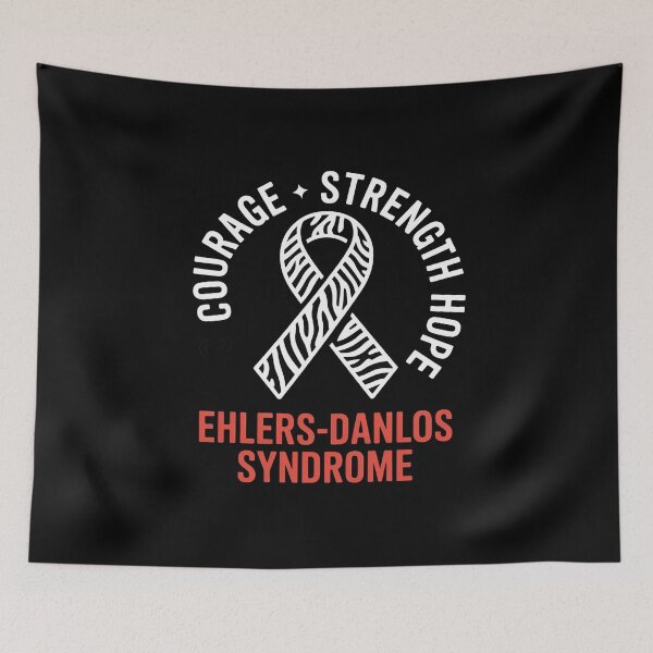 Item preview, Courage Strength Hope Ehlers-Danlos Syndrome EDS Zebra designed and sold by repconomArt.