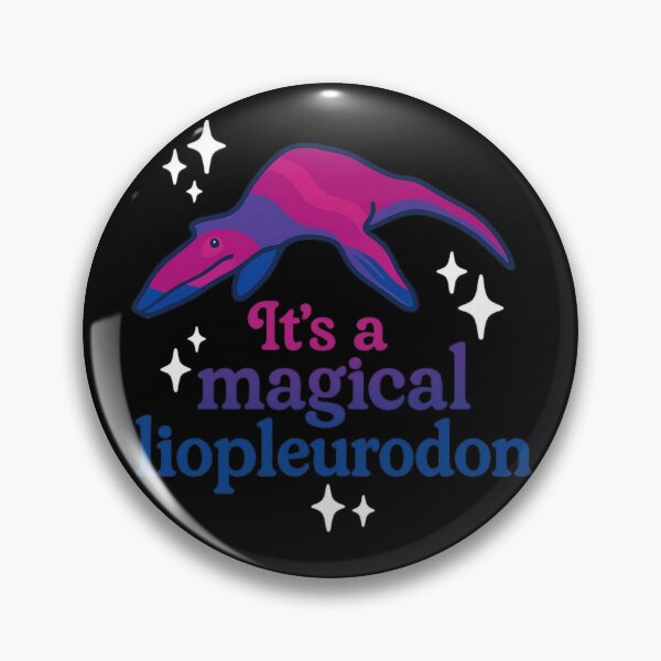 Item preview, It’s A Magical Liopleurodon Bi Pride Queer Meme  designed and sold by ArcanePrintsxo.