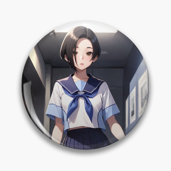 Item preview, Kobayakawa Rinko Love Plus - Classic Short Hair Anime Schoolgirl Art designed and sold by iloveanimechibi.