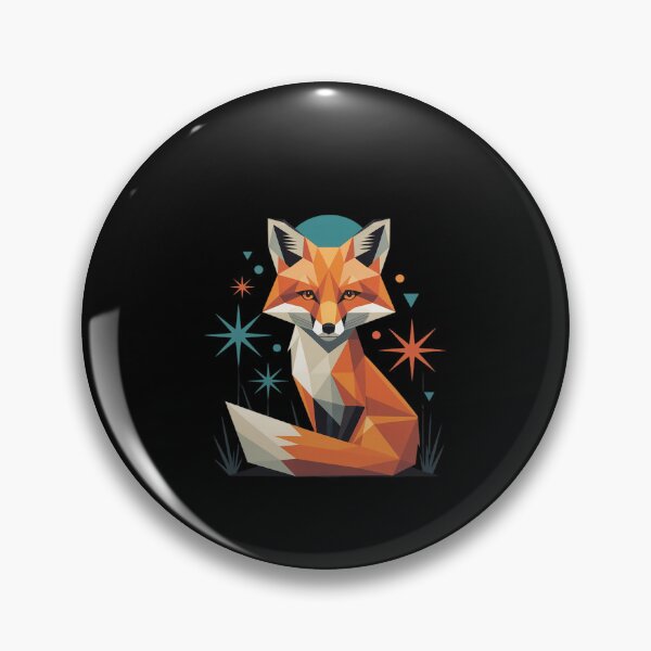 Item preview, Retro Mid Century Geometric Fox with Starburst Accents designed and sold by countntenov.