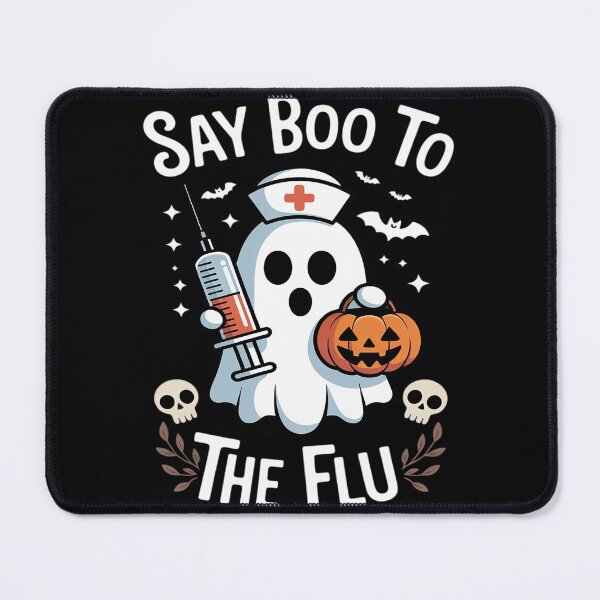 Item preview, Retro Nurse Ghost Halloween Vaccine Say Boo to The Flu designed and sold by countntenov.