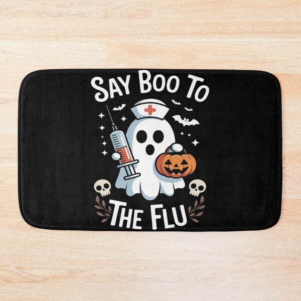 Item preview, Retro Nurse Ghost Halloween Vaccine Say Boo to The Flu designed and sold by countntenov.