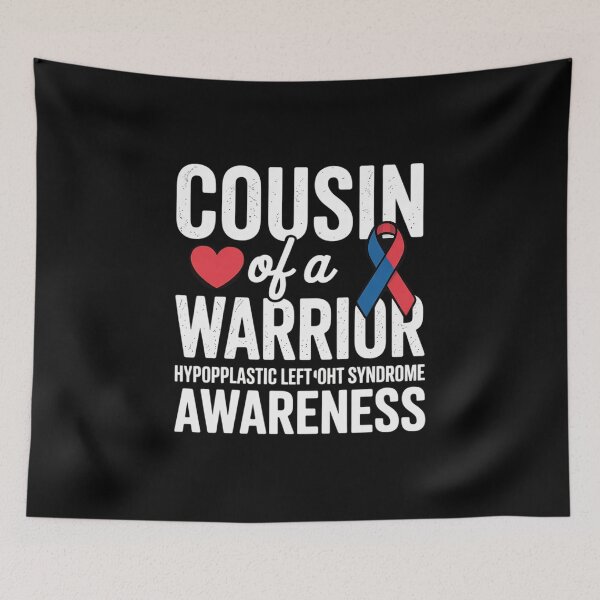 Item preview, Cousin Of A Warrior, Red & Blue Ribbon HLHS Awareness designed and sold by repconomArt.