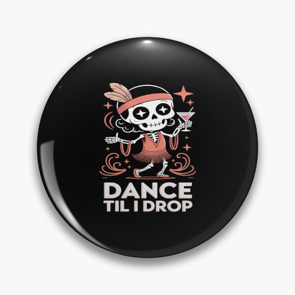 Item preview, Retro Skeleton Flapper Dancing Halloween Dance Til I Drop designed and sold by countntenov.