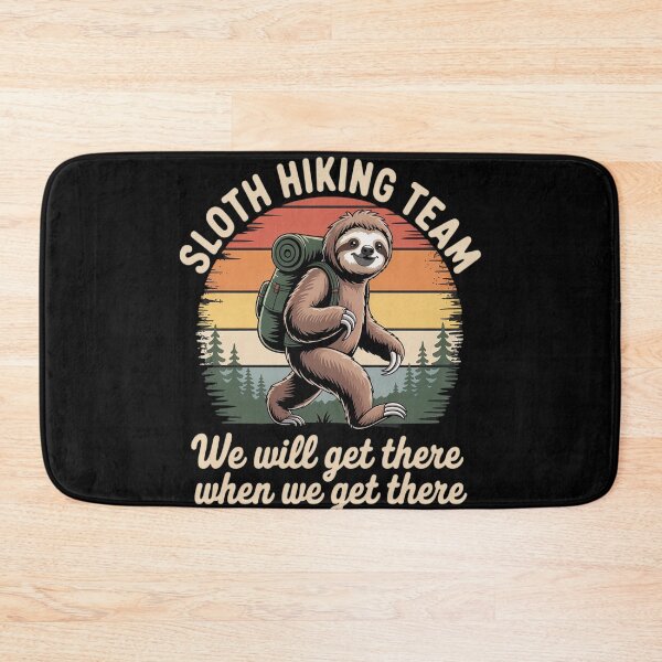 Item preview, Retro Sloth Hiking Team We'll Get There When We Get There designed and sold by countntenov.