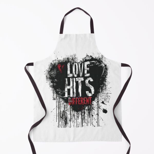 Item preview, Love Hits Different T-Shirt | Grunge Heart Typography designed and sold by Fashion Quarters.
