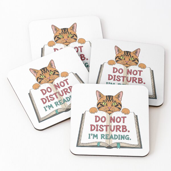 Item preview, Do Not Disturb I'm Reading Cat - Funny Introvert Bookworm Graphic designed and sold by LoveDesignMania.