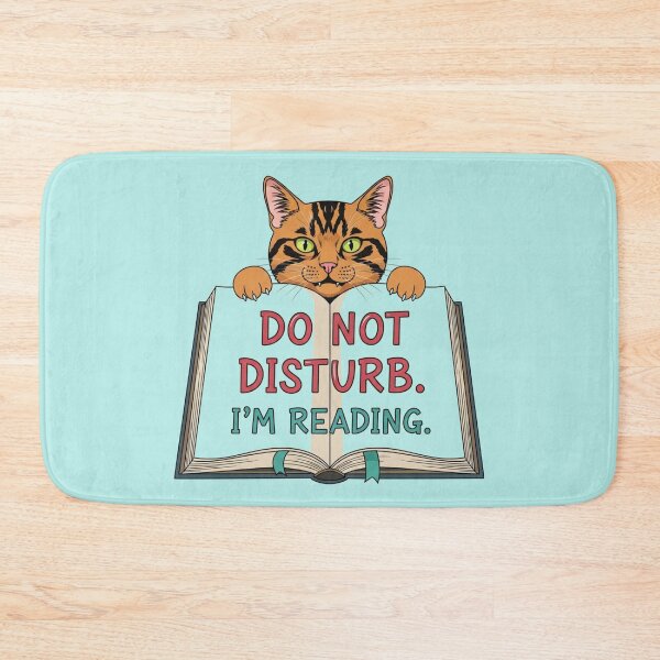 Item preview, Do Not Disturb I'm Reading Cat - Funny Introvert Bookworm Graphic designed and sold by LoveDesignMania.