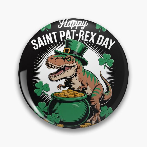 Item preview, St Patricks Day - Happy St Pat-Rex Day Dinosaur designed and sold by Vexat062Art.
