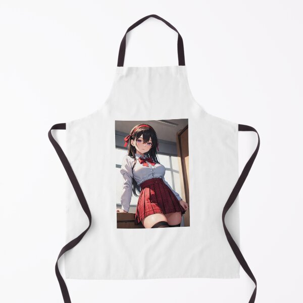 Item preview, Sawashiro Rina Roshutsu Kanojo - Elegant Red Plaid Anime Schoolgirl Art designed and sold by iloveanimechibi.