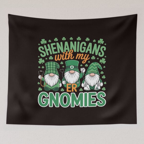Item preview, Shenanigans With My ER Gnomies St Patricks Day Nurse designed and sold by MichaelStalkas.