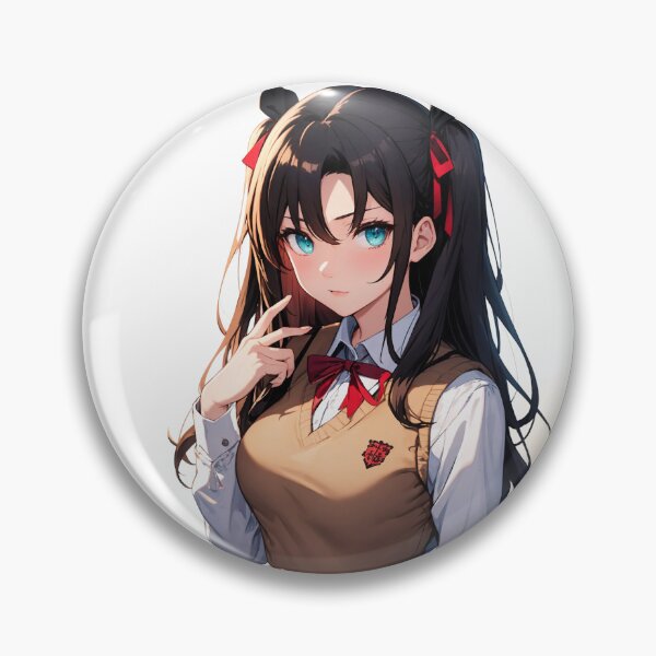Item preview, Rin Tohsaka - Fate Stay Night Anime School Girl Twin-Tails Art designed and sold by iloveanimechibi.