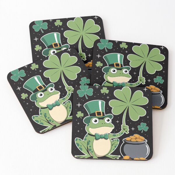 Item preview, Shamrock Leprechaun Frog St Patrick's Day designed and sold by Vexat062Art.