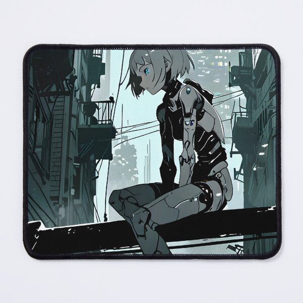 Item preview, ECHO: Monochrome High Beam Urban Sentinel | Cute Cyberpunk Anime Girl designed and sold by Sytrics.