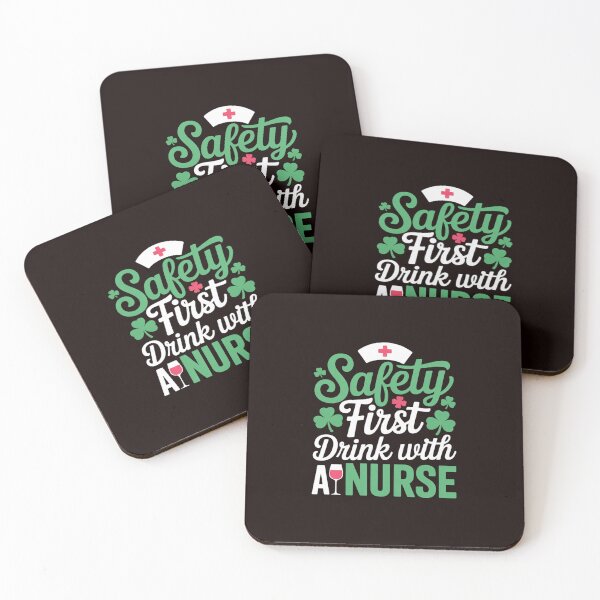 Item preview, Safety First Drink With A Nurse Shamrock St Patrick Day designed and sold by MichaelStalkas.