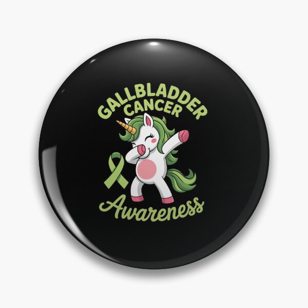 Item preview, Cute dabbing unicorn Bile Duct Gallbladder Cancer Awareness designed and sold by repconomArt.