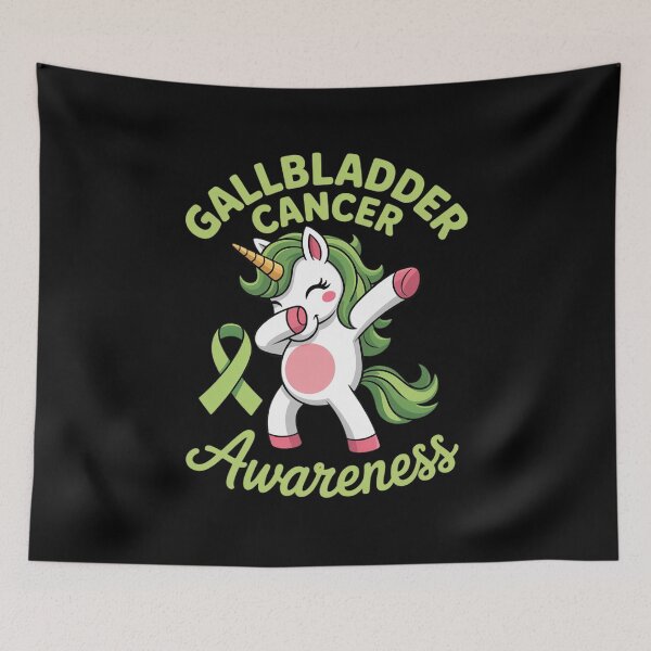 Item preview, Cute dabbing unicorn Bile Duct Gallbladder Cancer Awareness designed and sold by repconomArt.