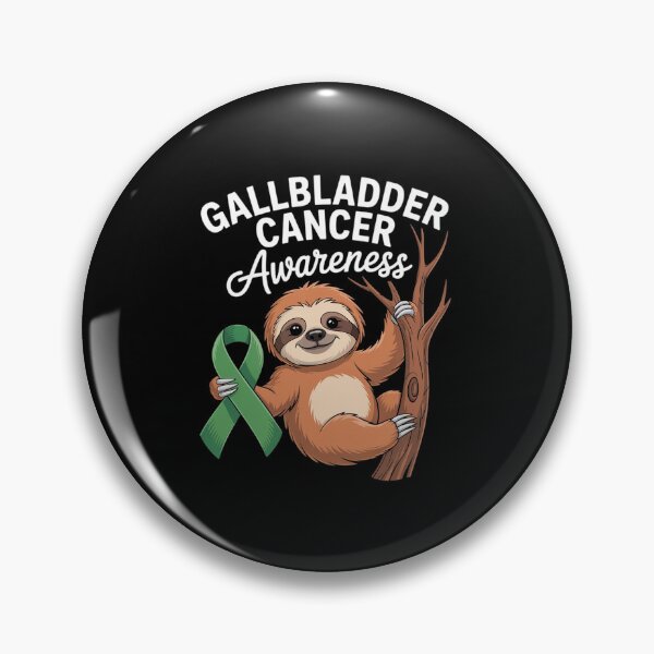 Item preview, Cute hanging sloth Bile Duct Gallbladder Cancer Awareness designed and sold by repconomArt.