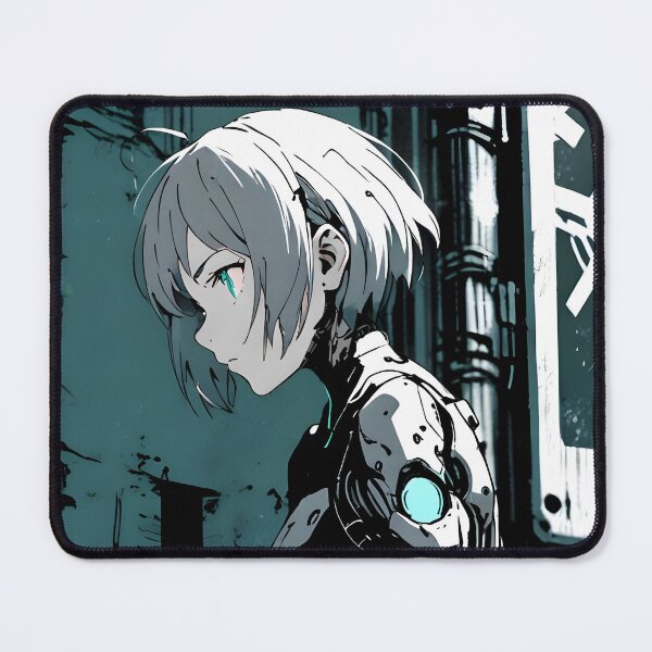 Item preview, ECHO: Monochome Industrial Alley Infiltration | Cute Cyberpunk Anime Girl designed and sold by Sytrics.