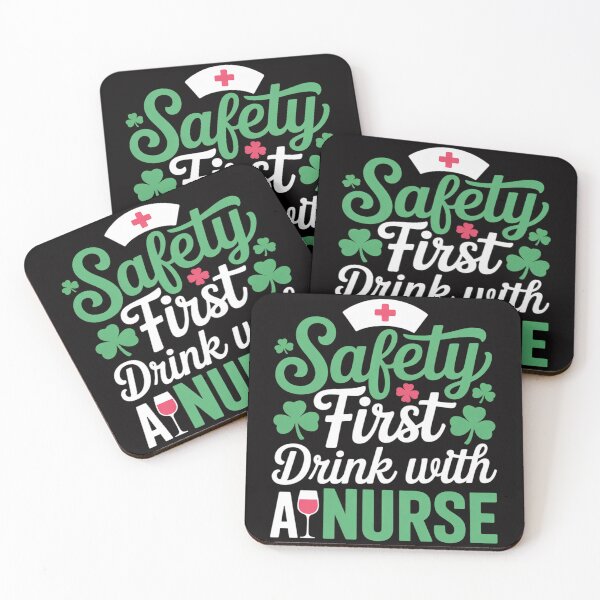 Item preview, Safety First Drink With A Nurse Shamrock St Patrick Day designed and sold by Vexat062Art.