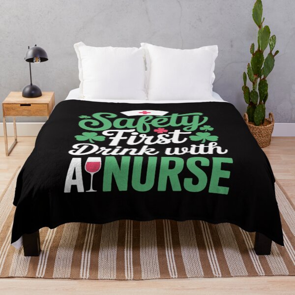 Item preview, Safety First Drink With A Nurse Shamrock St Patrick Day designed and sold by Vexat062Art.