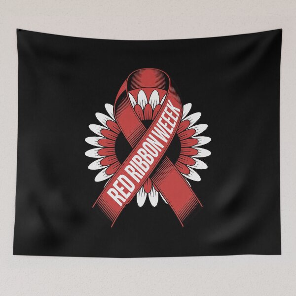 Item preview, Cute Sunflower Red Ribbon Week Awareness Say No To Yes To designed and sold by repconomArt.