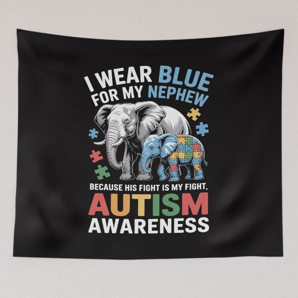 Item preview, Puzzle Autistic Elephant Autism Nephew Uncle Aunt designed and sold by Vexat062Art.